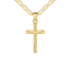 14K Gold Cross Necklace for Women Gold Chain with Minimalist Cross Pendant Elegant Faith Jewelry Gift Classic Gold Cross Necklace for Women - KARMARKA