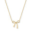 14K Gold Plated Bow Pendant Necklace for Women – Dainty Gold Bow Charm Necklace, Minimalist Layering Chain Jewelry, Elegant Gift for Women - KARMARKA