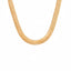 Tewiky 14K Gold Plated Necklaces, North Star Curb Chain Pendant / Herringbone Flat Choker, Stackable Daily Jewelry for Back to School Gift