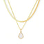 Milan Chiva Women'S 14K Gold Necklace - Dainty Cubic Zirconia Fashion Pendant Chain Jewelry for Wedding, Girl, Birthday, Adults