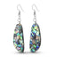 Chic Casual Abalone Shell 925 Sterling Silver Dangle Earrings,19X69Mm