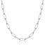 925 Sterling Silver Paperclip Chain Necklace – Diamond Cut, 3/4/5mm, 16–30" - KARMARKA