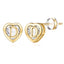14K Gold Plated Initial Heart Stud Earrings for Teens Little Girls Daughter Granddaughter Niece Jewelry Birthday Gifts for Women