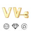 14K Gold Plated Initial Stud Earrings for Women Sensitive Ears 925 Sterling Silver Hypoallergenic Earrings Studs Letter A-Z