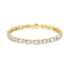 14K Gold Plated Silver Birthstone Tennis Bracelets for Women 7"