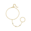 Gold Bracelets for Women, 14K Gold Plated Stackable Bracelet Stack Set Adjustable Charm Paperclip Chain Cuban Link Layered Waterproof Jewelry Sets Gifts for Womens 6.5 Inch - KARMARKA