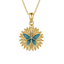 Gold Butterfly Pendant Necklace for Women – Elegant Floral Statement Jewelry - KARMARKA