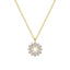 Gold Cute Necklace,Sterling Silver Dainty round CZ Pendant Necklaces for Women - KARMARKA