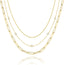 Layered Necklaces for Women, Dainty Gold Necklace Stack 14K Gold Plated Layering CZ Chain Choker Necklaces for Women Trendy Simple Non Tarnish Gold Necklaces Set Fashion Bridal Prom Jewelry - KARMARKA