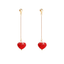 Sparkling Red Heart Rhinestone Dangle Earrings – Valentine’s Day Jewelry for Women - KARMARKA