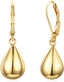 Teardrop Dangle Leverback Earrings for Women 14K Gold Plated 925 Sterling Silver Post Waterdrop Dangle Drop Hoop Earrings Hyoallergenic Tear Drop Dangle Earrings Jewelry Gifts - KARMARKA