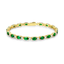 14K Gold Plated Silver Birthstone Tennis Bracelets for Women 7"