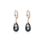 Austrian Crystal Teardrop Leverback Dangle Earrings for Women Fashion 14K Gold Plated Hypoallergenic Jewelry