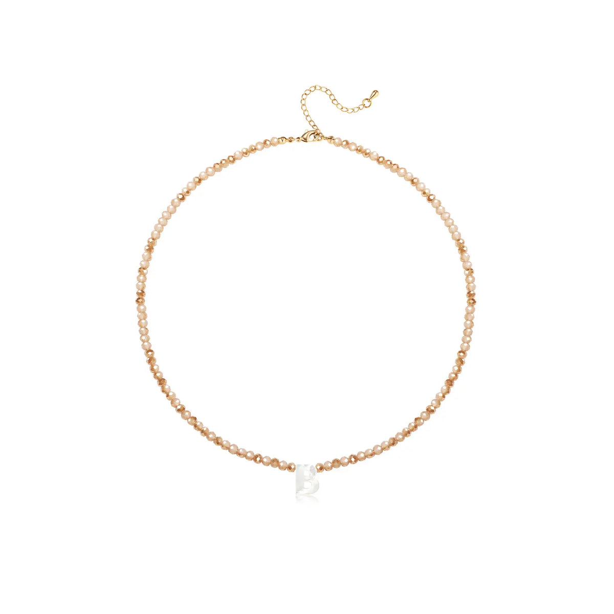Pendant Necklaces for Women Initial Choker Necklace Beaded Shell Letter Bracelet Trendy Tiny A-Z Simple Jewelry