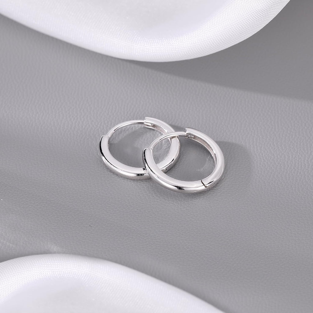 925 Sterling Silver Small round Hoop Earrings for Women Teen Girls Huggie Hoop Earrings Minimalist Hoop Earrings