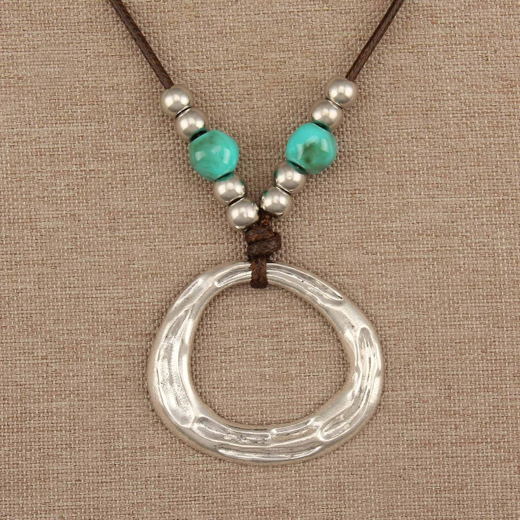 Boho Necklaces for Women Chunky Circle Necklace Bohemian Necklaces