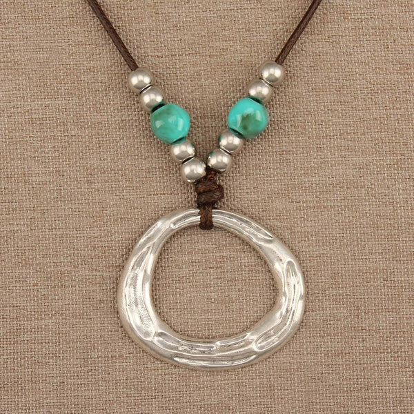 Boho Necklaces for Women Chunky Circle Necklace Bohemian Necklaces