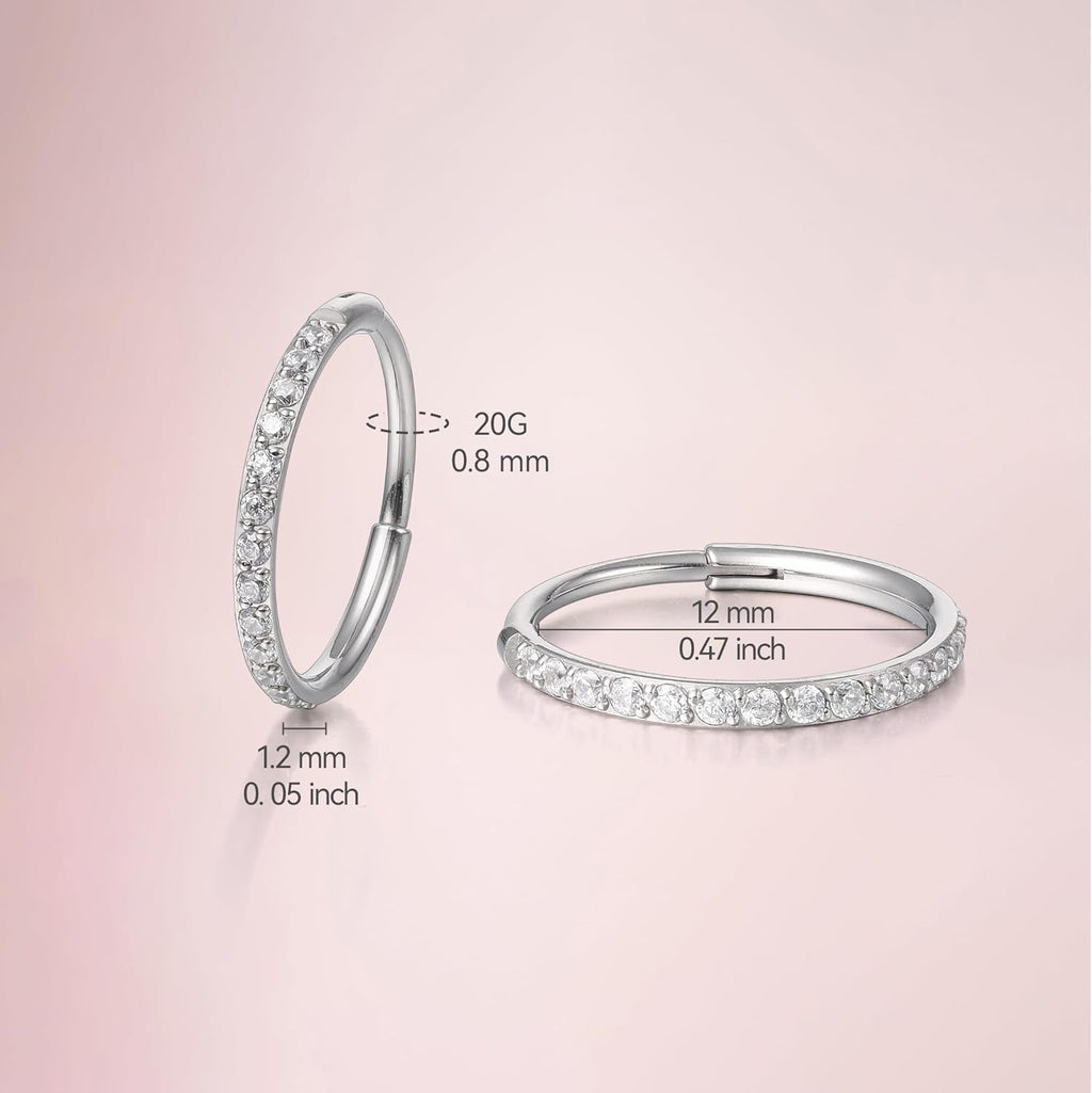 G23 Titanium Slim Huggie Hoop Earrings, Hypoallergenic