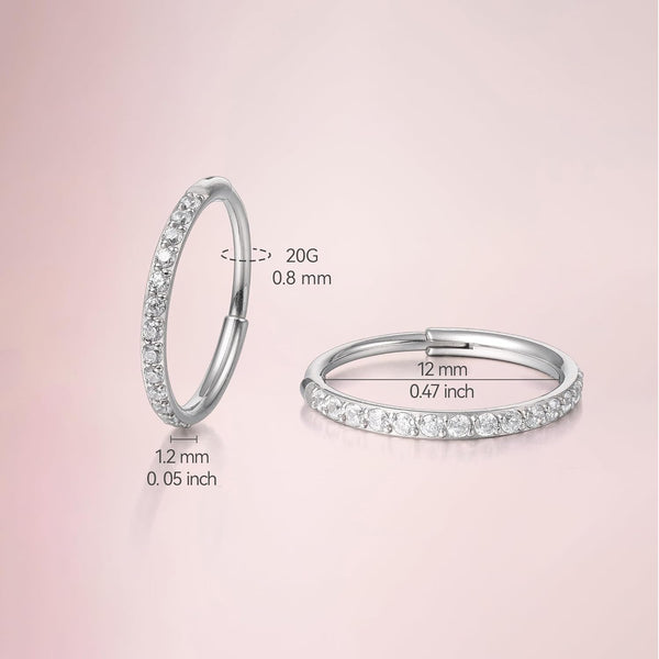 G23 Titanium Slim Huggie Hoop Earrings, Hypoallergenic
