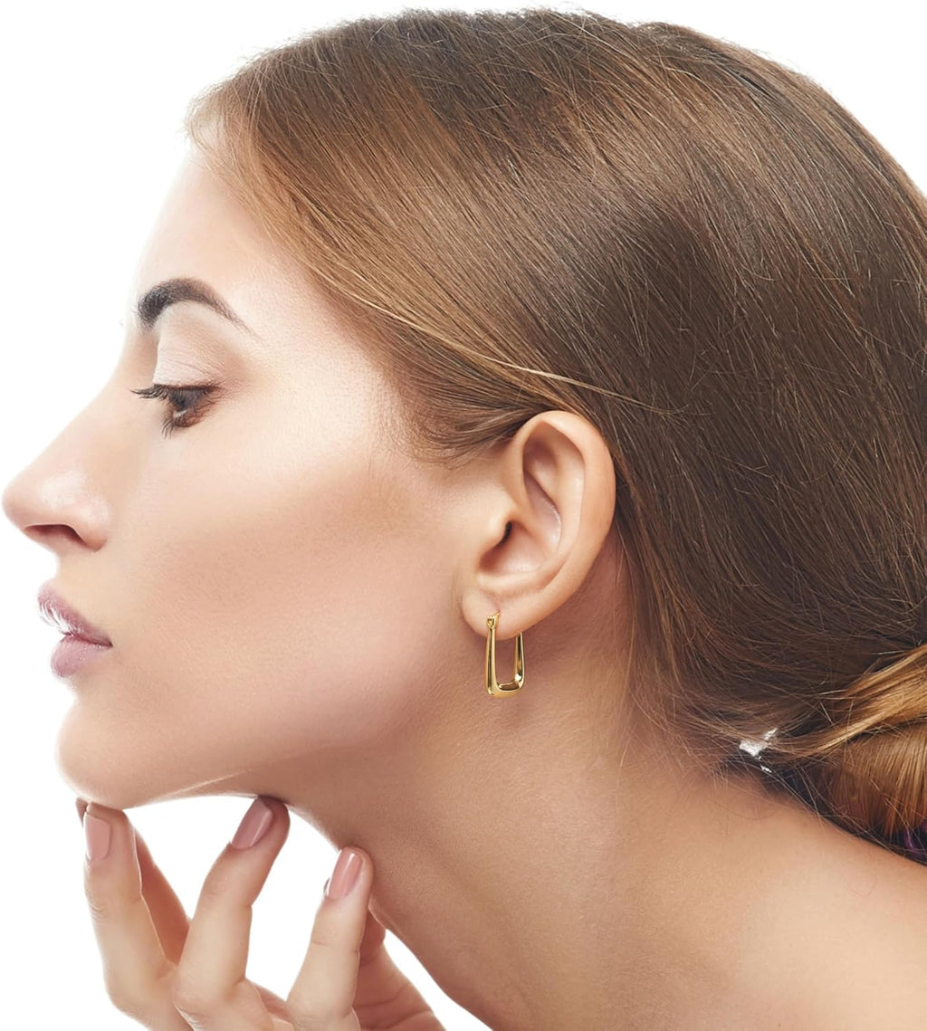 14K Gold Earrings for Women 14K Gold Hoop Earrings for Women 24Mm