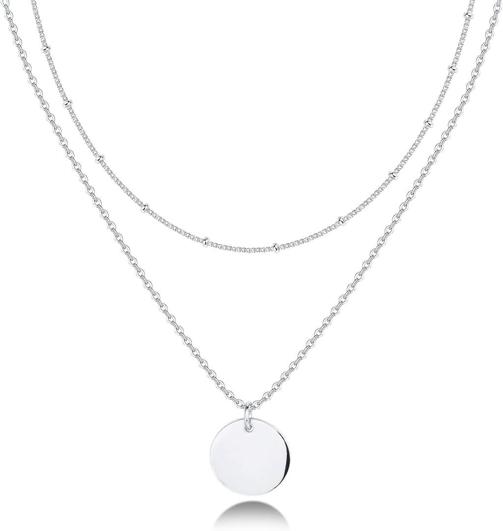14K Gold Plated Layering Necklaces for Women, Cute Motif Pendants
