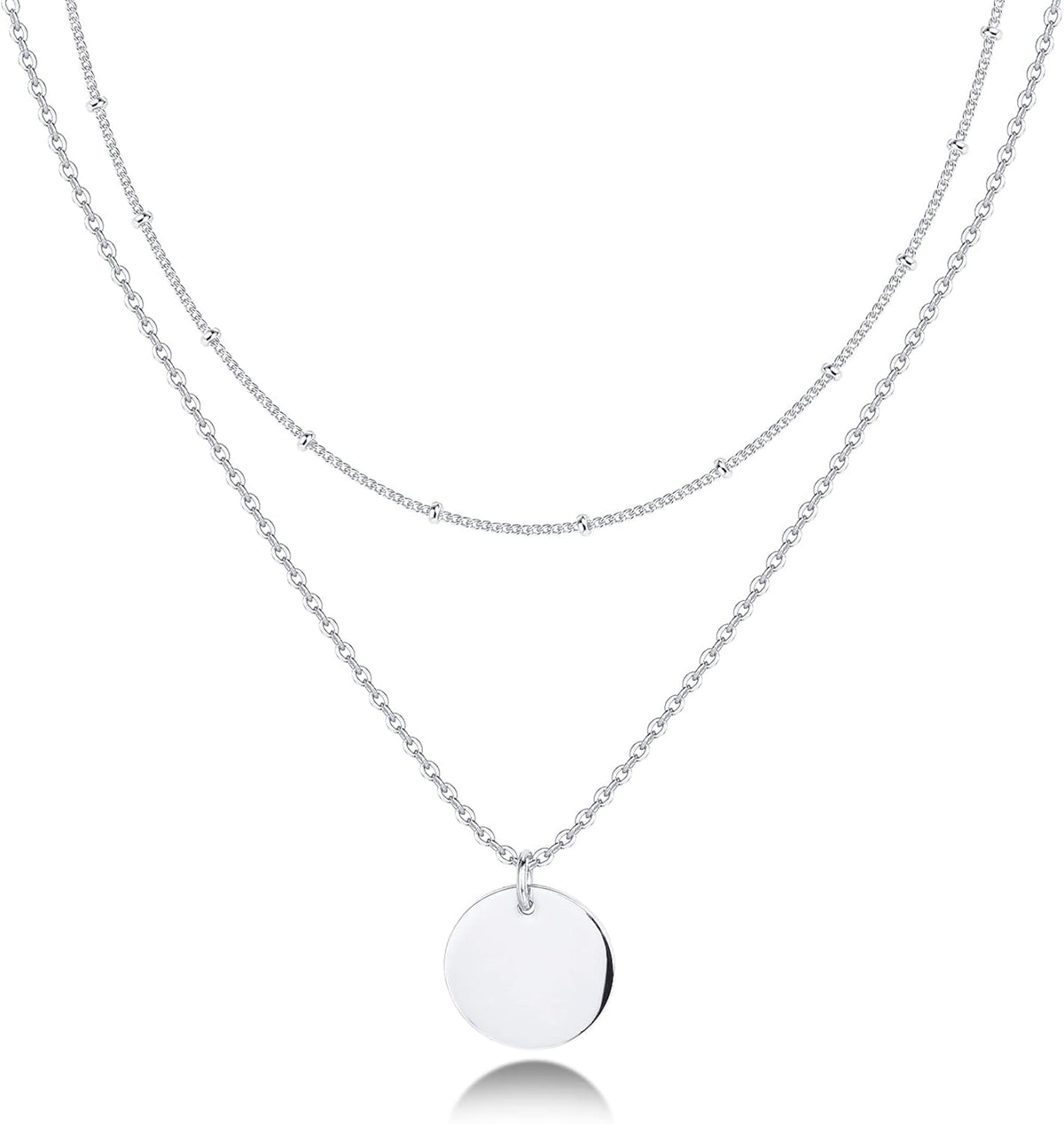 14K Gold Plated Layering Necklaces for Women, Cute Motif Pendants
