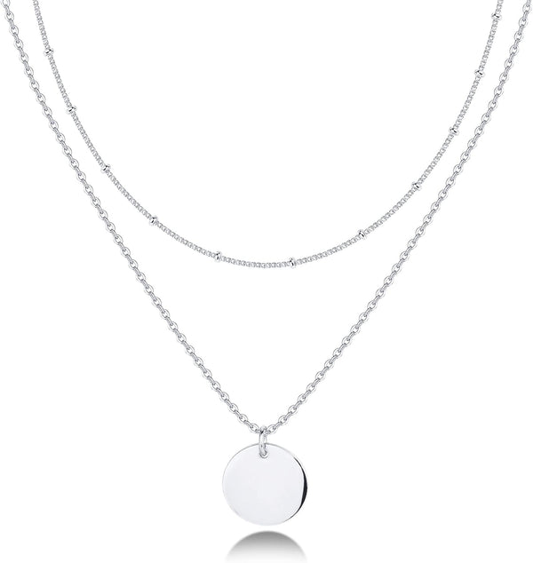 14K Gold Plated Layering Necklaces for Women, Cute Motif Pendants