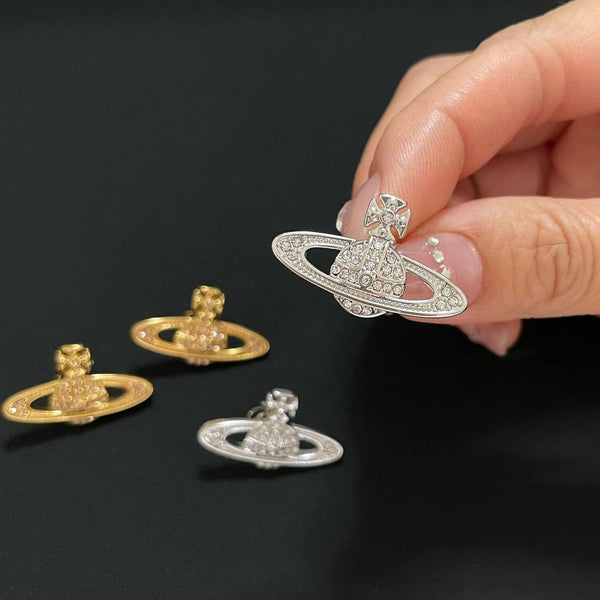Chrome Heart Saturn Earrings for Women Space Earrings