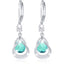 18K White Gold Plated Drop Earrings for Women Girls S925 Sterling Silver Post March Birthstone Earrings with Blue Aquamarine Birthday Graduation Jewelry Gifts Teen Mom Wife Kids