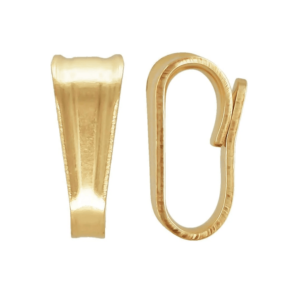 10Pcs Real 1/20 14K Gold Filled Locket Bail Clasp 5.8Mm Tiny Small - KARMARKA