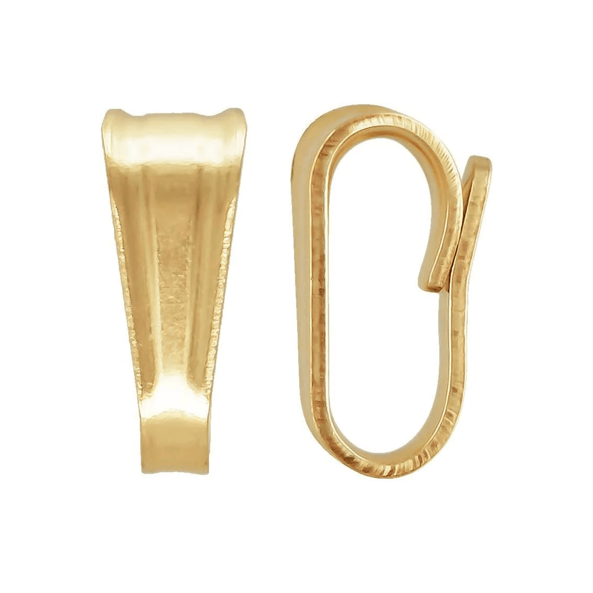 10Pcs Real 1/20 14K Gold Filled Locket Bail Clasp 5.8Mm Tiny Small - KARMARKA
