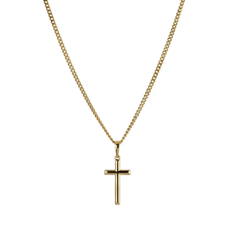 Minimal Cross Necklace - 14K Gold-Plated