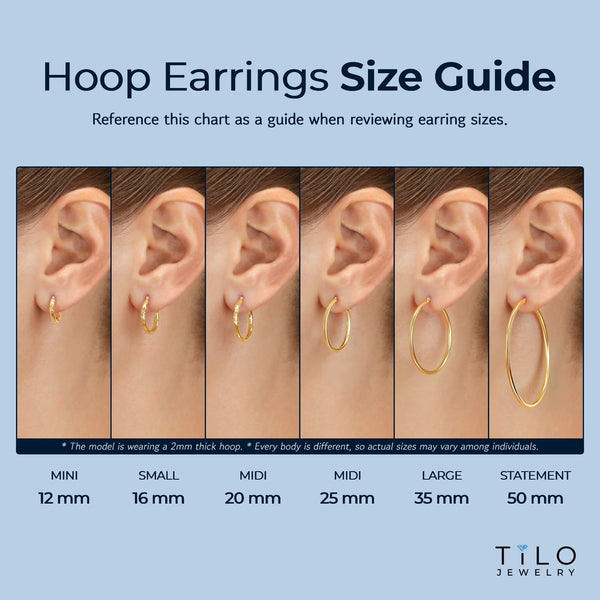 14K Yellow Gold Classic Polished round Gold Hoop Earrings (30Mm) for Women & Unisex