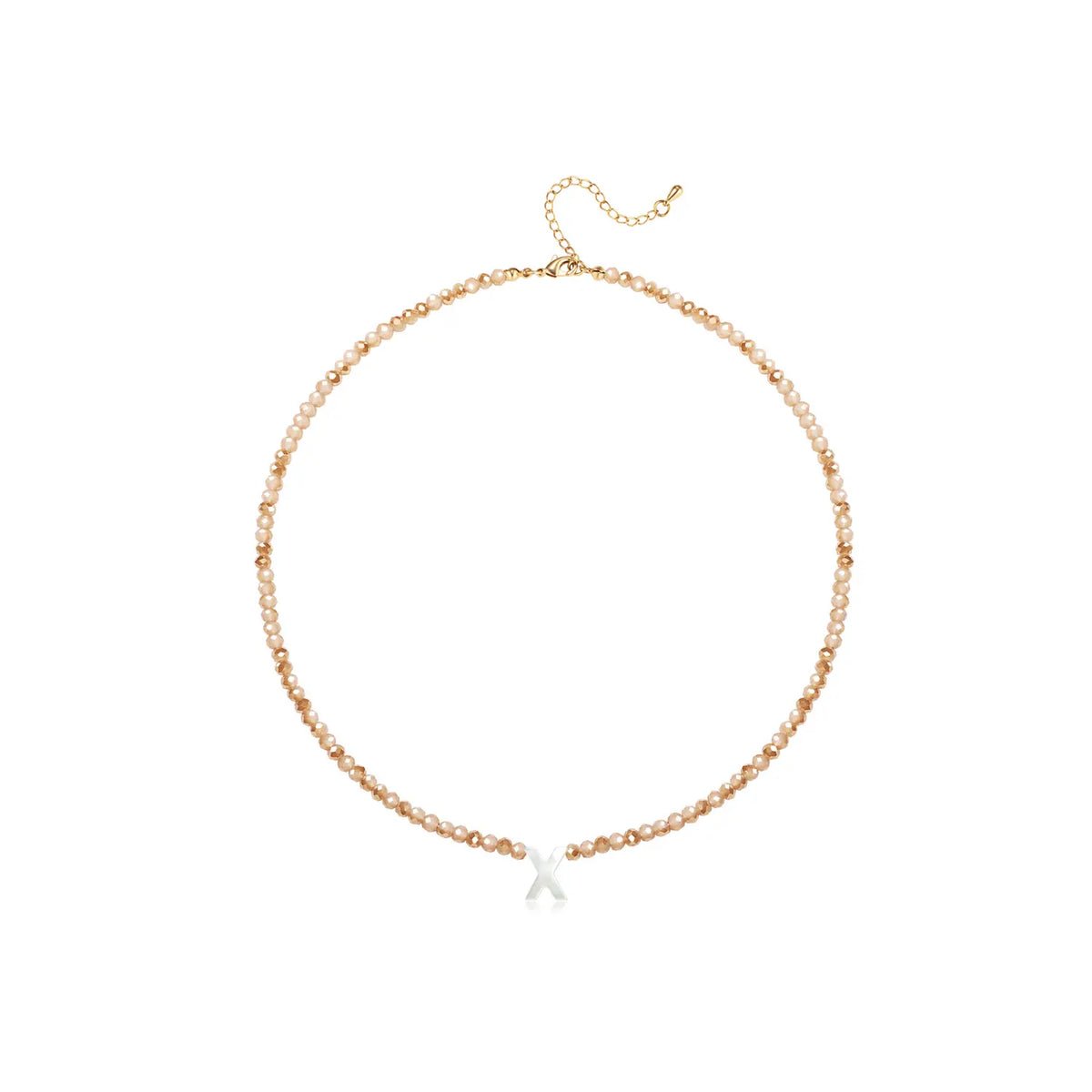 Pendant Necklaces for Women Initial Choker Necklace Beaded Shell Letter Bracelet Trendy Tiny A-Z Simple Jewelry
