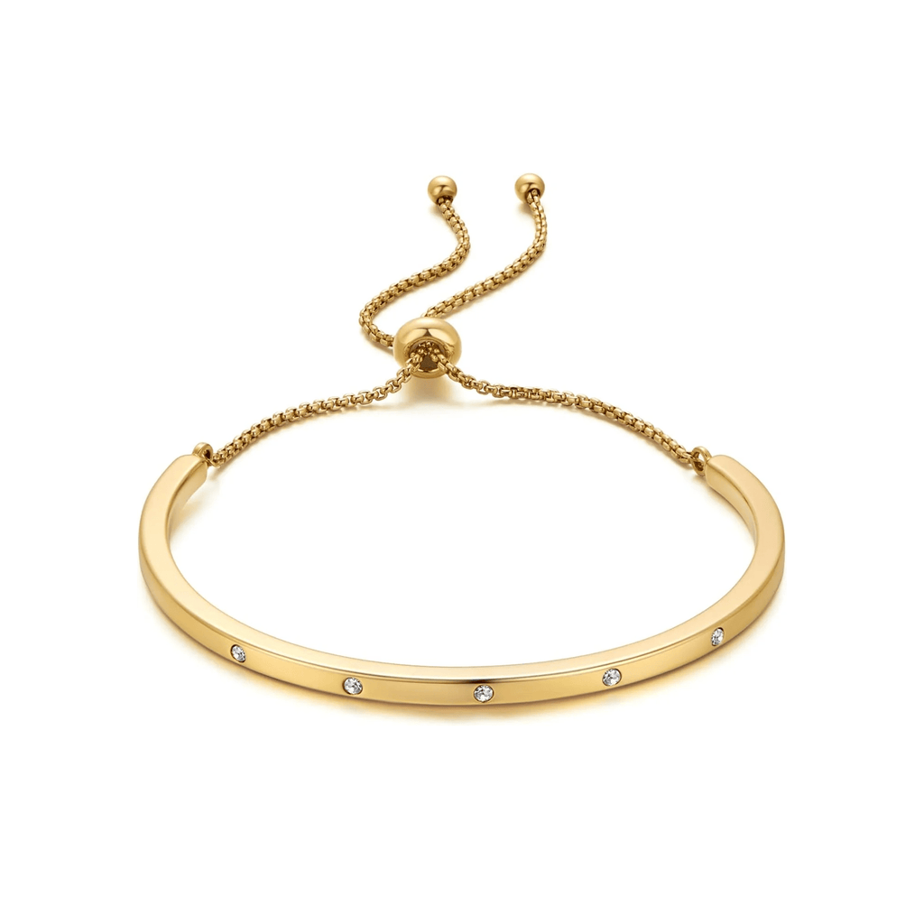 14K Gold Bracelets for Women Adjustable Slider Bracelet Bangle Bracelets for Women Trendy Chain Bracelet - KARMARKA
