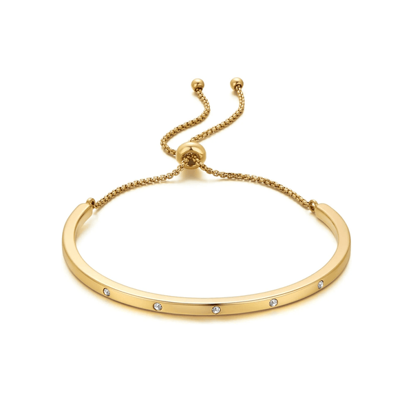 14K Gold Bracelets for Women Adjustable Slider Bracelet Bangle Bracelets for Women Trendy Chain Bracelet - KARMARKA