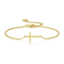 14K Gold Bracelets for Women Gold Bracelet for Womens Reliable Dainty Cross Bracelet for Womens Thin Charm Trendy Cross Bracelets for Women - KARMARKA