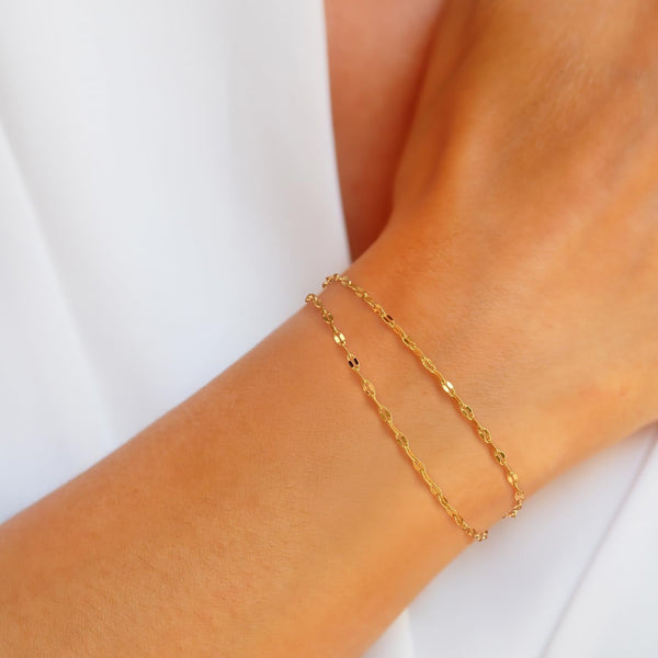 14K Gold Bracelets for Women Gold Chain Bracelets for Women - KARMARKA