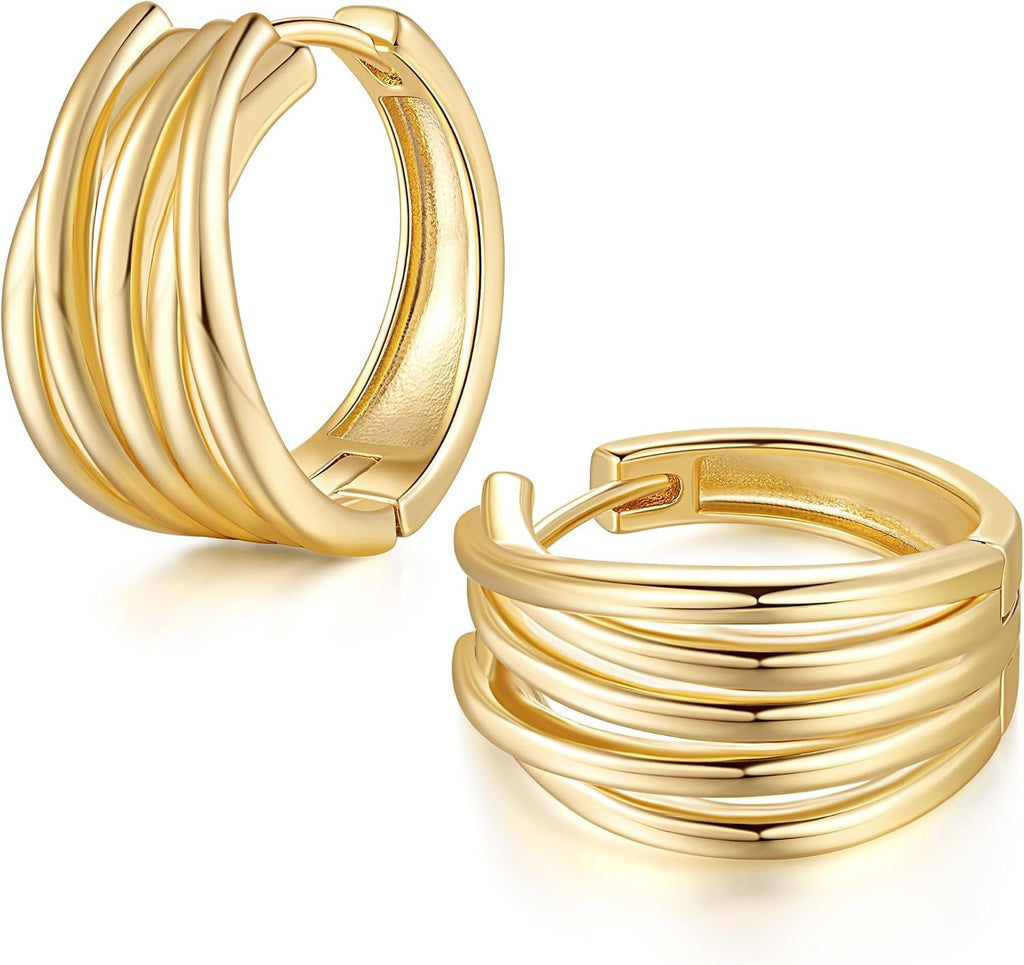 14K Gold Earrings for Women Gold Hoop Earrings - KARMARKA