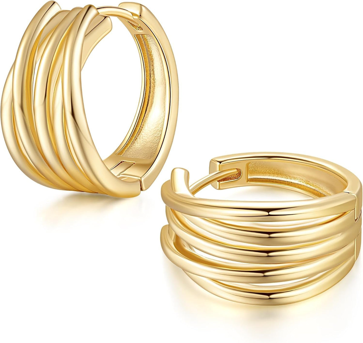 14K Gold Earrings for Women Gold Hoop Earrings - KARMARKA