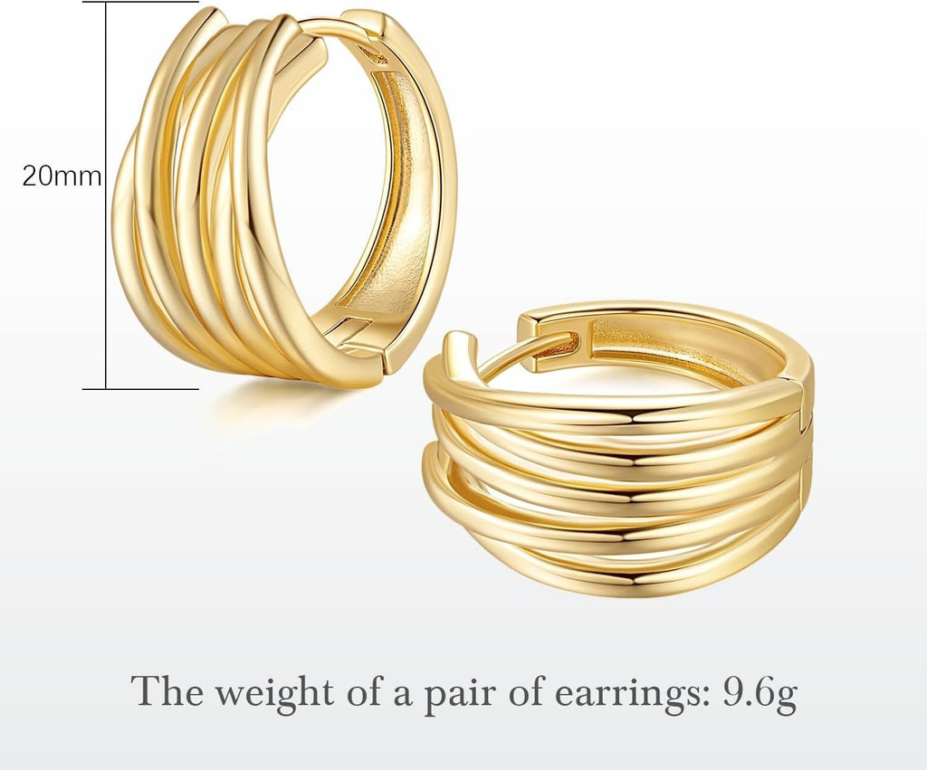 14K Gold Earrings for Women Gold Hoop Earrings - KARMARKA