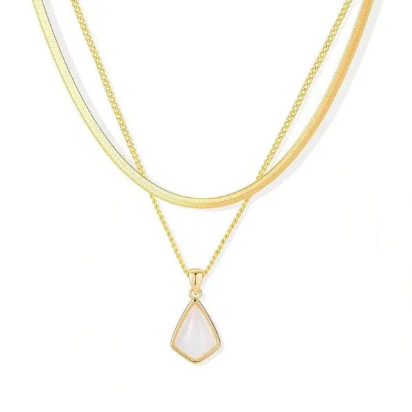 14K Gold Necklace for Women | Dainty CZ Pendant Jewelry - KARMARKA