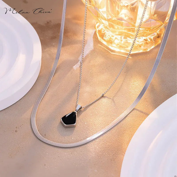 14K Gold Necklace for Women | Dainty CZ Pendant Jewelry - KARMARKA