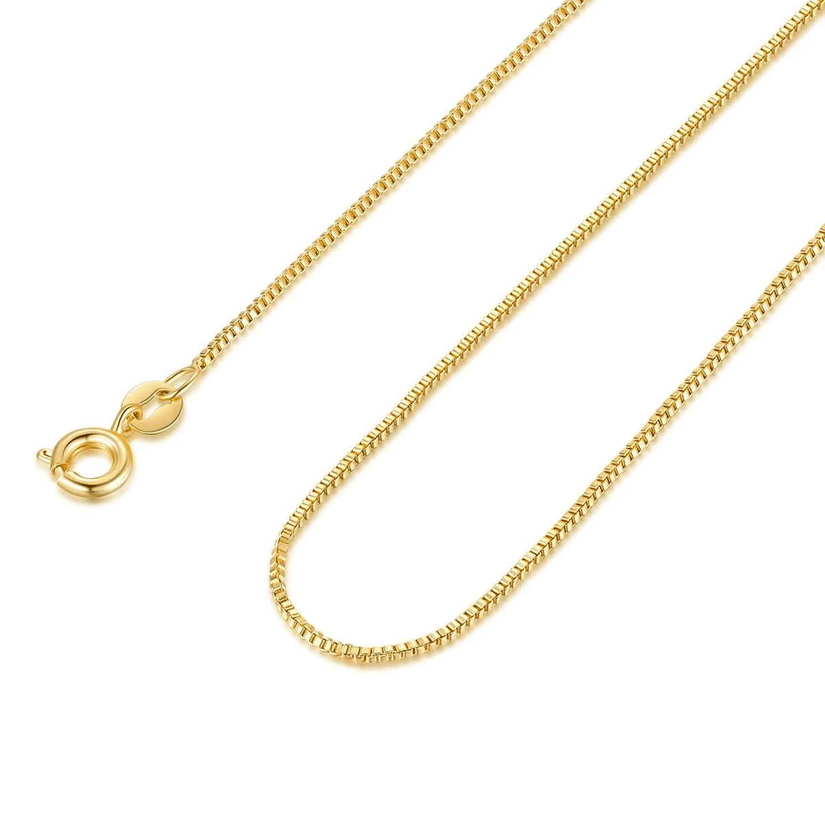14K Gold Necklace for Women Gold Box Chain Necklace for Women - KARMARKA