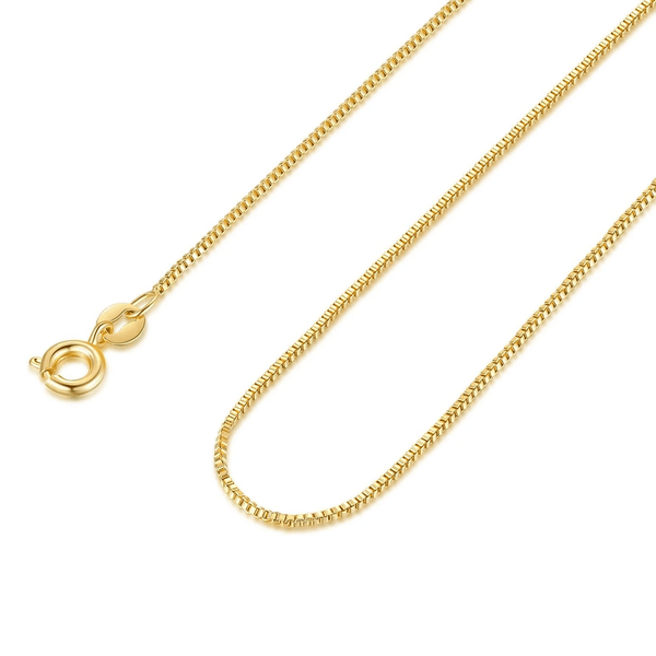 14K Gold Necklace for Women Gold Box Chain Necklace for Women - KARMARKA