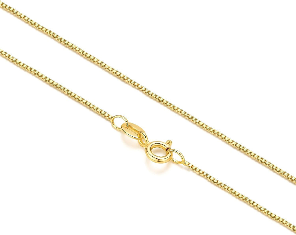 14K Gold Necklaces for Women Men Gold Box Chain Necklace for Women - KARMARKA