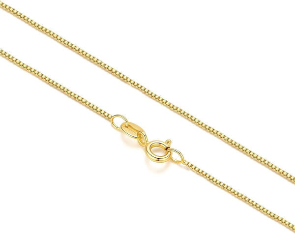 14K Gold Necklaces for Women Men Gold Box Chain Necklace for Women - KARMARKA