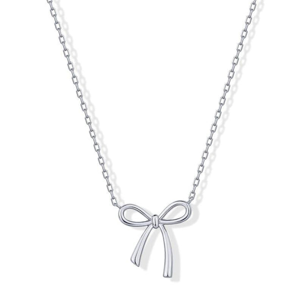 14K Gold Plated Bow Pendant Necklace for Women – Dainty Gold Bow Charm Necklace, Minimalist Layering Chain Jewelry, Elegant Gift for Women - KARMARKA