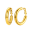 14K Gold Plated Chunky Hoop Earrings for Women – 30mm Stainless Steel Statement Hoops - KARMARKA