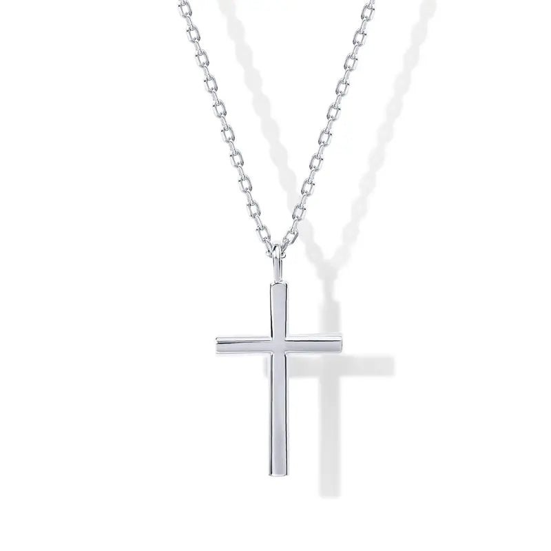 14K Gold Plated Cross Necklace for Women – Simple Layered Dainty Cross Pendant, Minimalist Gold Tone Chain Necklace, Elegant Christian Religious Jewelry Gift for Her - KARMARKA